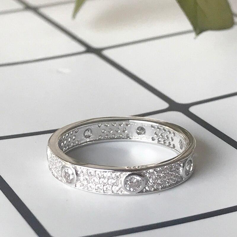 New Design OL Style 925 Sterling Silver White CZ Rings For Women Casual Rose Gold Color Ring Fine Jewelry Gift - MyJewerlyPlug