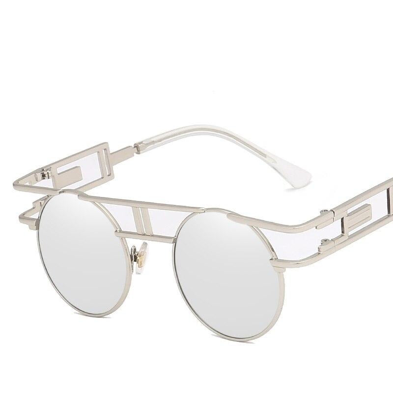 Gothic Steampunk Round Vintage Sunglasses Men Women Unisex Mirror Metal Sun Glasses Eyewear Retro Shades Oculos De Sol UV400 - MyJewerlyPlug