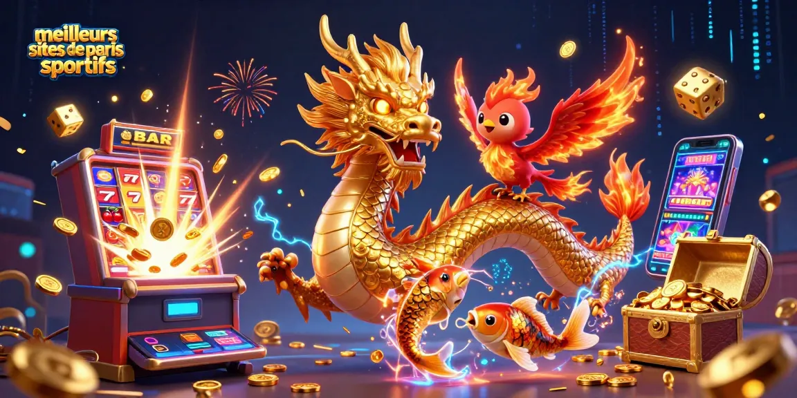 Plongez dans l'univers des meilleurs sites de paris sportifs avec un dragon doré et des enjeux palpitants.
