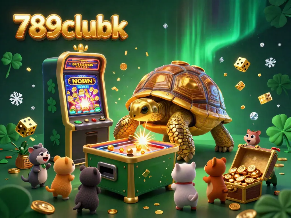 Experience thrilling gaming action at 789clubk with golden tortoise pinball and vibrant casino visuals.