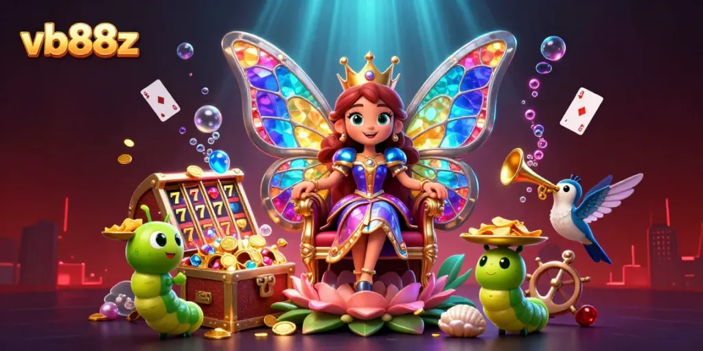Play exciting games at vb88z with the butterfly queen among slots and treasure!