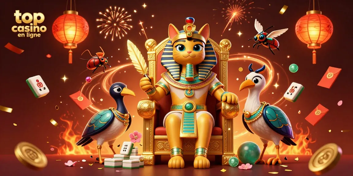 Le top casino en ligne offre une expérience de jeu exaltante avec des personnages égyptiens et des éléments festifs.