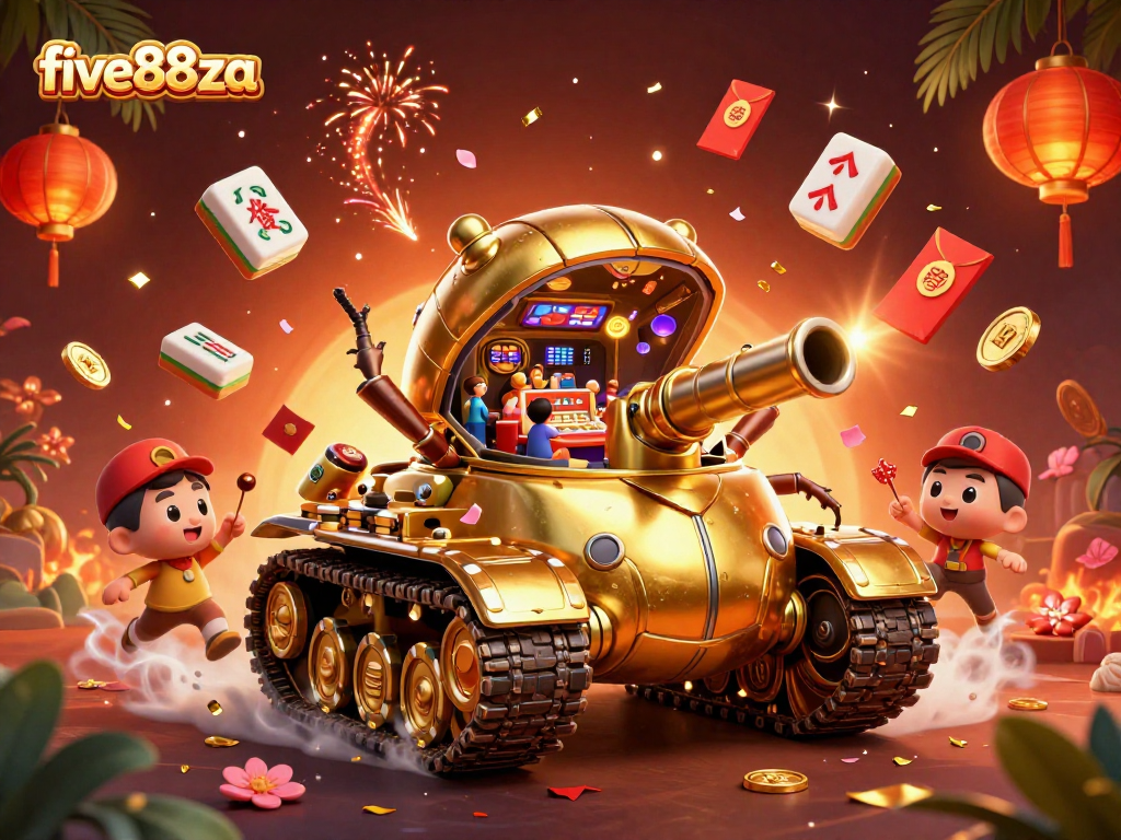 Experience the vibrant energy of five88za with a golden beetle tank casino bursting with action.