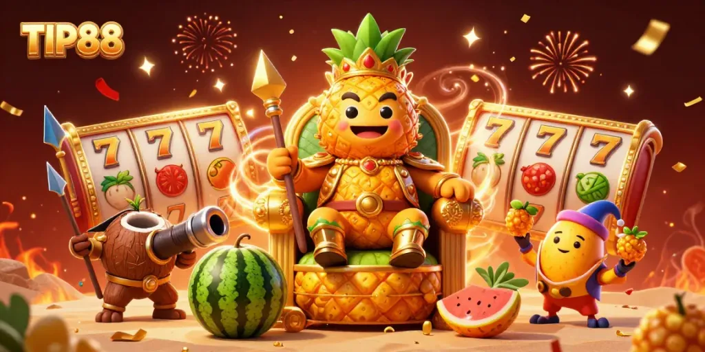 Engage in thrilling gameplay at TIP88 with vibrant characters and lively casino elements.