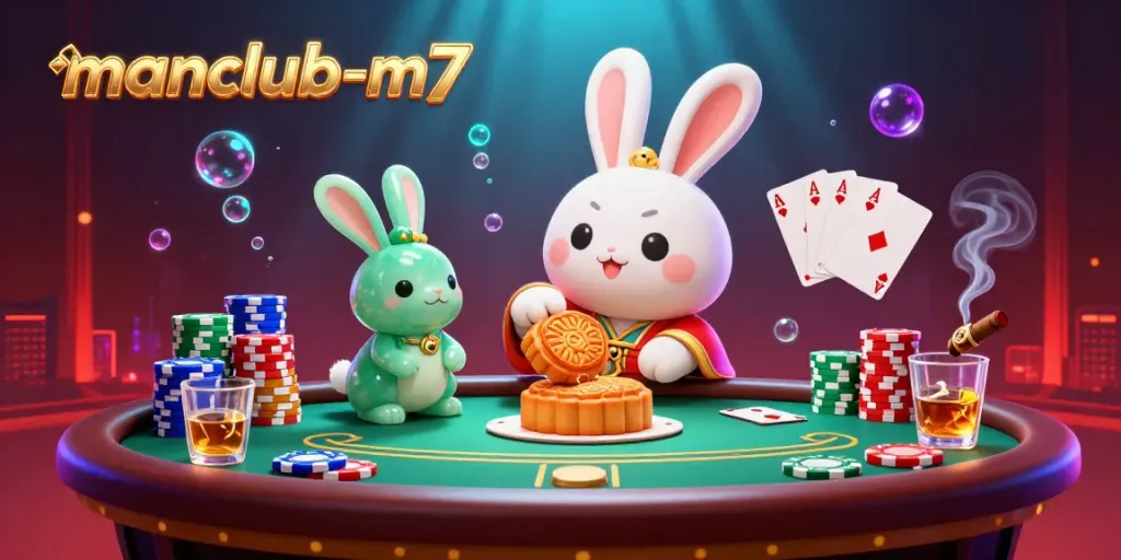 Experience thrilling gameplay with manclub-m7 and vibrant poker elements in this casino scene illustration.