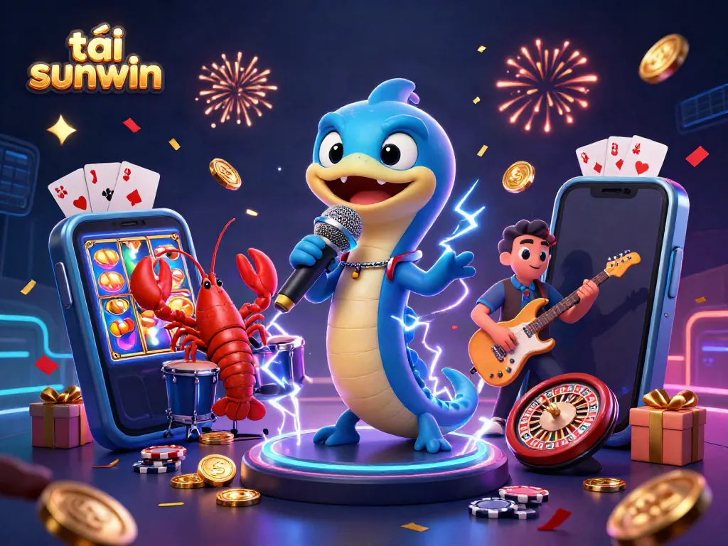 Win big with tải sunwin in a vibrant underwater casino scene featuring engaging characters and games.