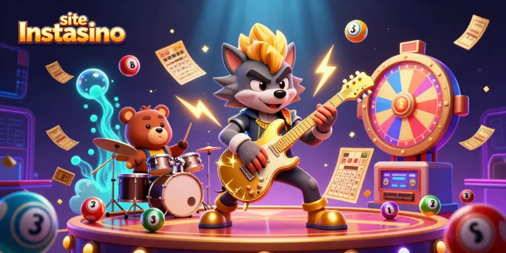 Venez découvrir le site Instasino avec des jeux captivants sur une scène animée et vibrante.