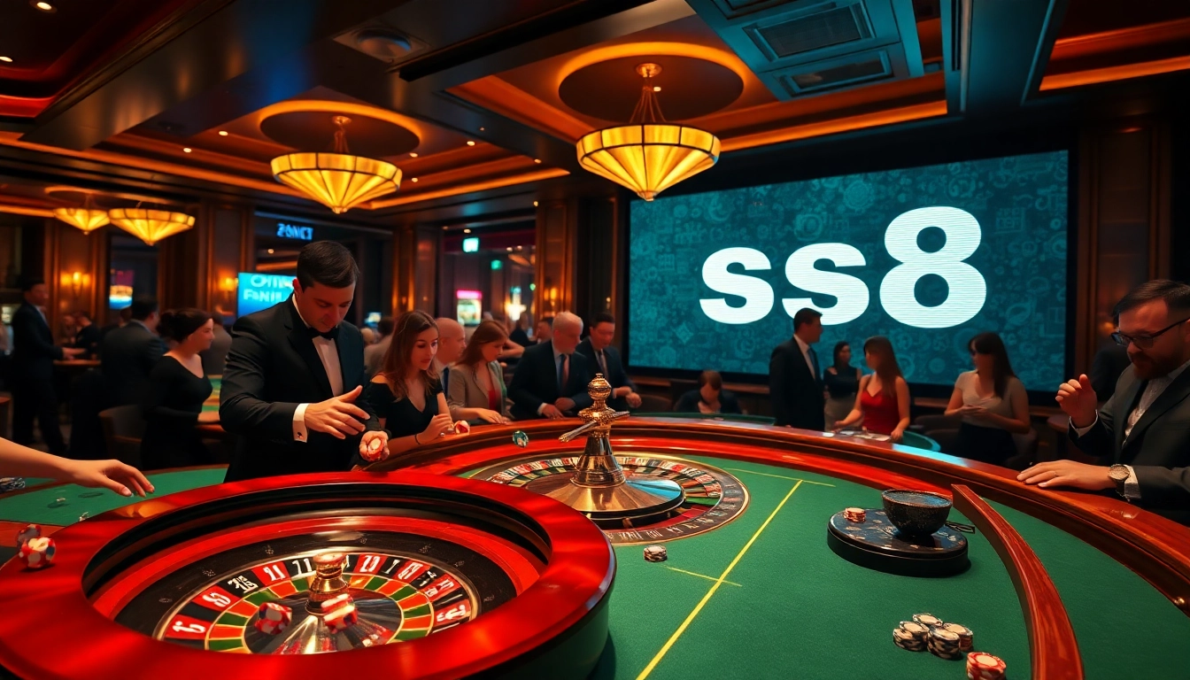 Engage in thrilling roulette gameplay at the S8 online casino, showcasing vibrant colors and excitement.