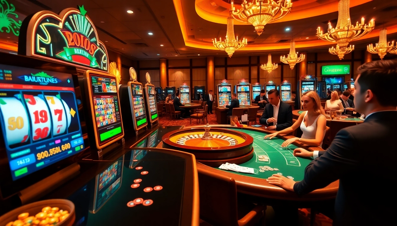 Engage in thrilling gameplay at a casino en ligne avec retrait immédiat featuring vibrant tables and digital interfaces.