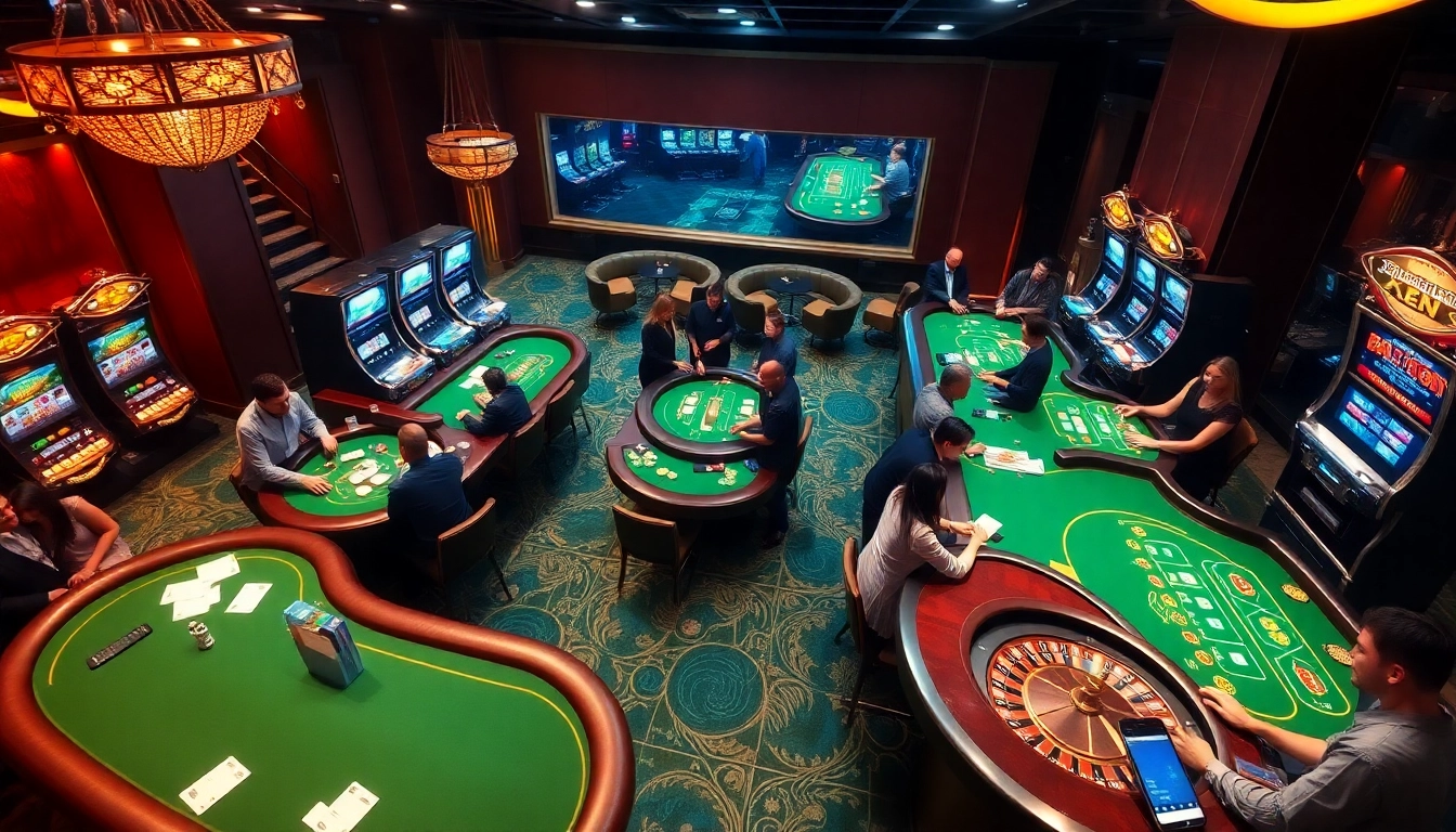 Experience the thrill of Nhà cái X88 with vibrant casino tables and engaging games.