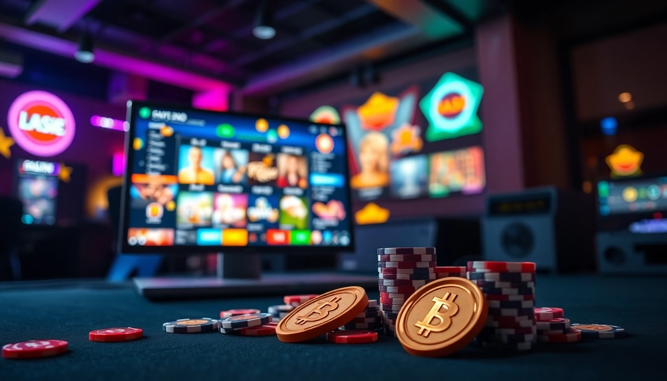 Découvrez le crypto casino animé avec des jeux engageants et des jetons Bitcoin brillants. related image