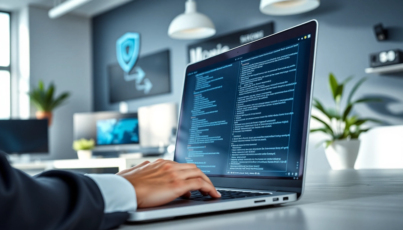 Utilisation d'un logiciel espion pour analyser des données critiques dans un bureau moderne. related image