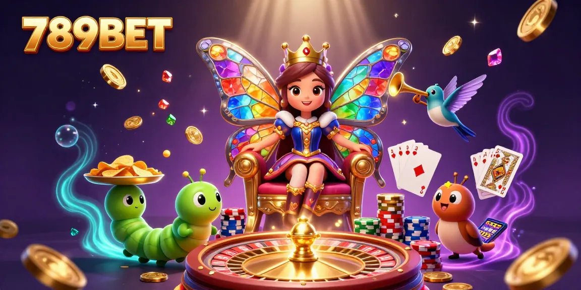 Experience the vibrant world of 789BET with a colorful casino-themed digital illustration highlighting gaming excitement.