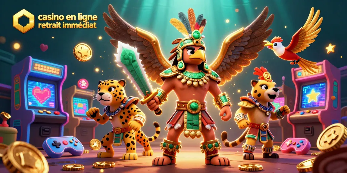 Les joueurs gagnent rapidement sur casino en ligne retrait immédiat avec des machines à sous colorées et des guerriers Aztec.