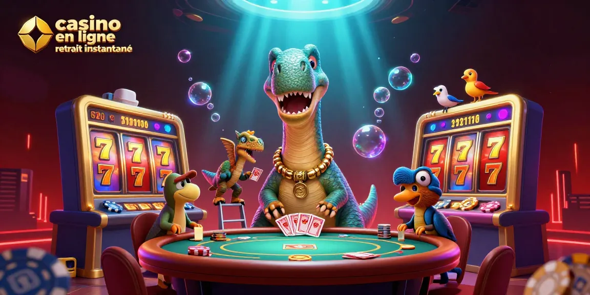 Profitez de l'excitation du casino en ligne retrait instantané avec cette illustration captivante.